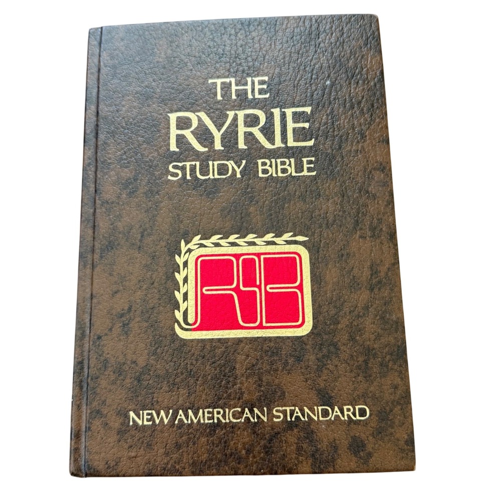 The Ryrie Study Bible NASB New American Standard 1978 Moody Press Brown Leather